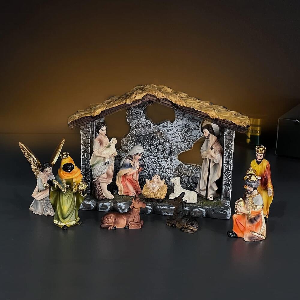 Set for Christmas Indoor Mini Nativity Set 12 PCS